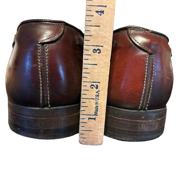 Vtg Johnston Murphy Burgundy Shell Cordovan Tassel Apron Toe Loafers Mens 9 C/A main image 13